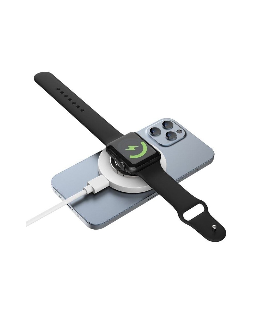 Cargador Inalámbrico Muvit MCWIR0013/ 1xUSB Tipo-C + Cable USB Tipo-C/ 15W