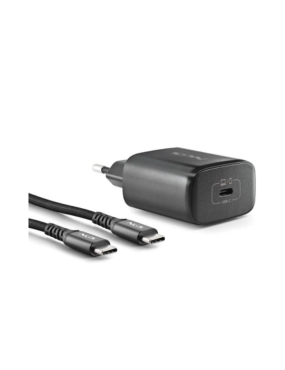Cargador de Pared GaN NGS Bud 45W/ 1xUSB Tipo-C/ 45W