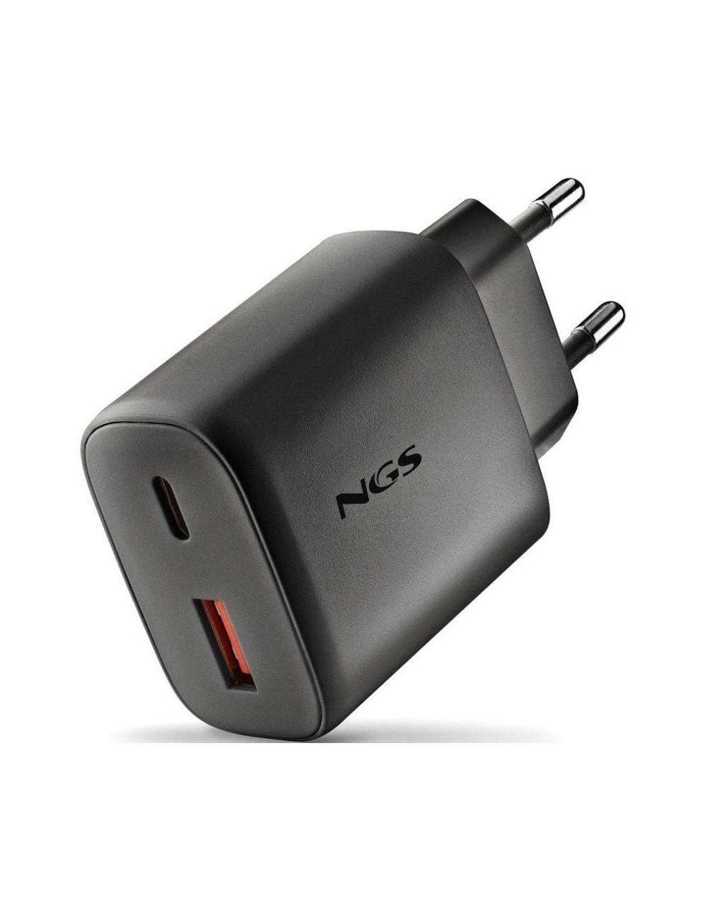 Cargador de Pared GaN NGS Era 45W/ 1xUSB Tipo-C/ 1xUSB/ 45W
