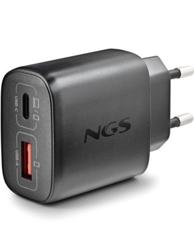 Cargador de Pared GaN NGS Era 45W/ 1xUSB Tipo-C/ 1xUSB/ 45W