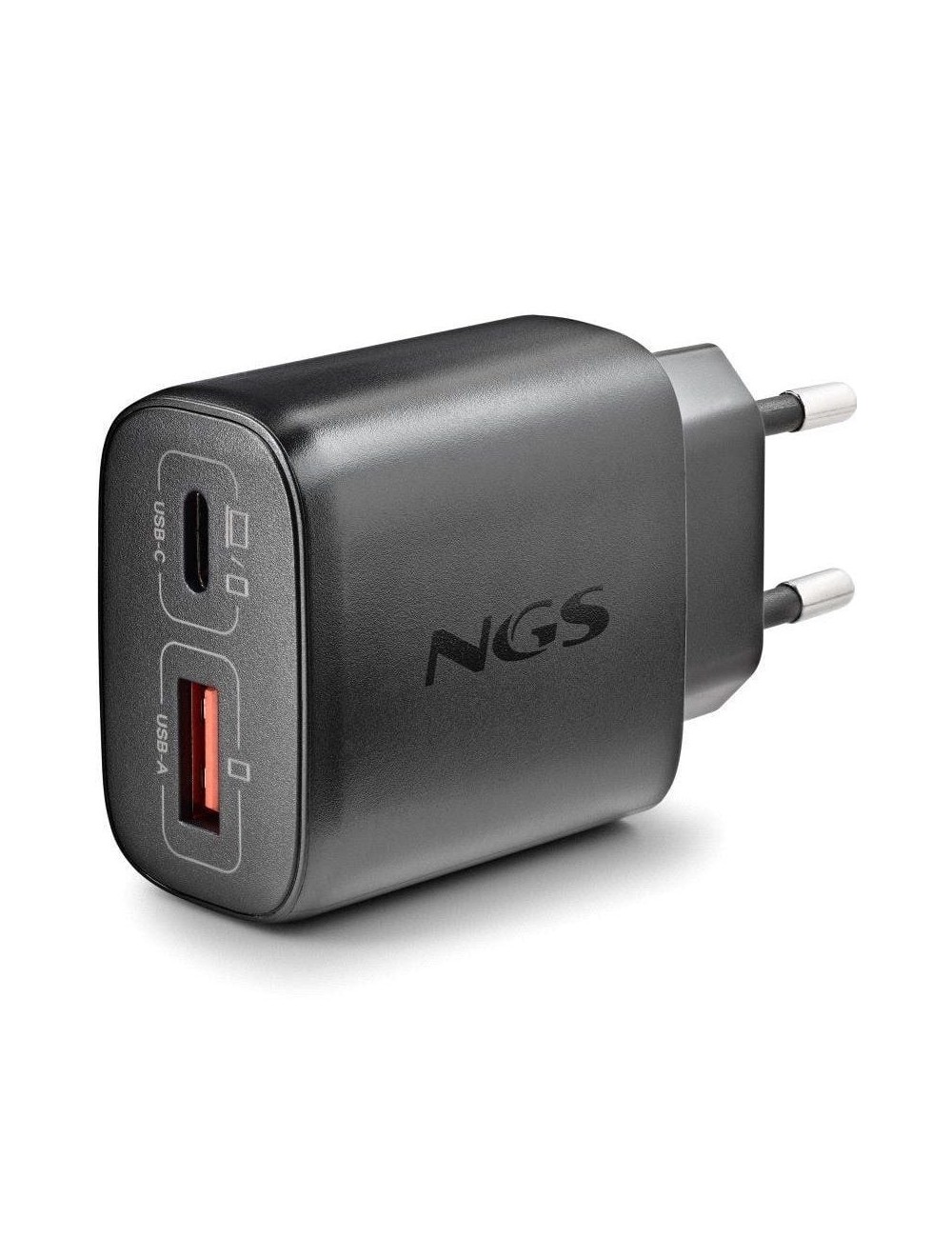 Cargador de Pared GaN NGS Era 45W/ 1xUSB Tipo-C/ 1xUSB/ 45W