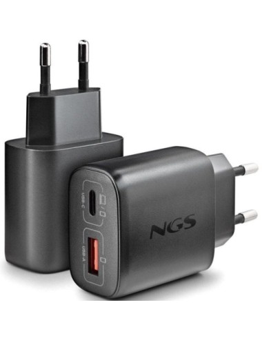 Cargador de Pared GaN NGS Era 45W/ 1xUSB Tipo-C/ 1xUSB/ 45W