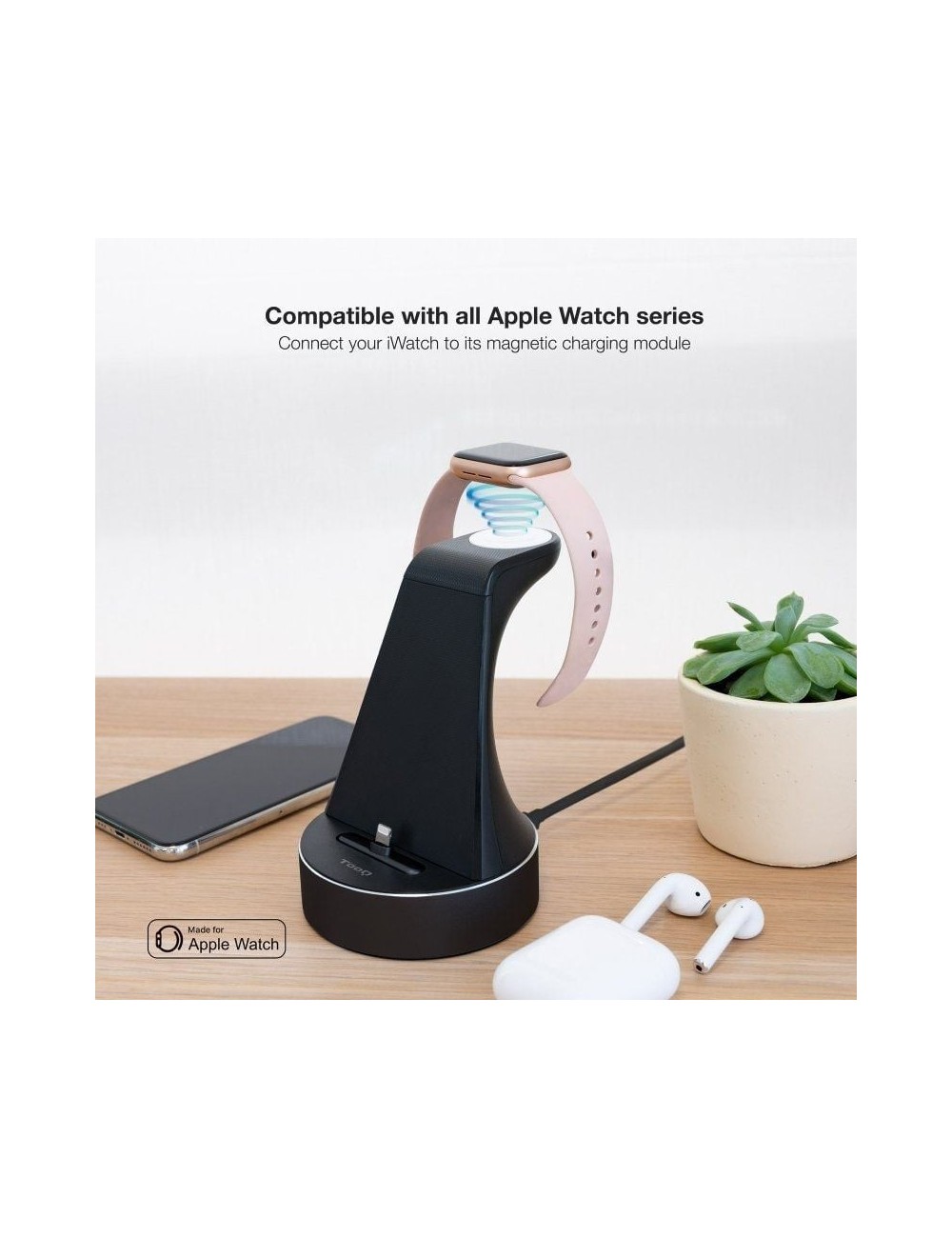 Base de Carga Inalámbrica para Apple Watch y iPhone TooQ TQCD02L
