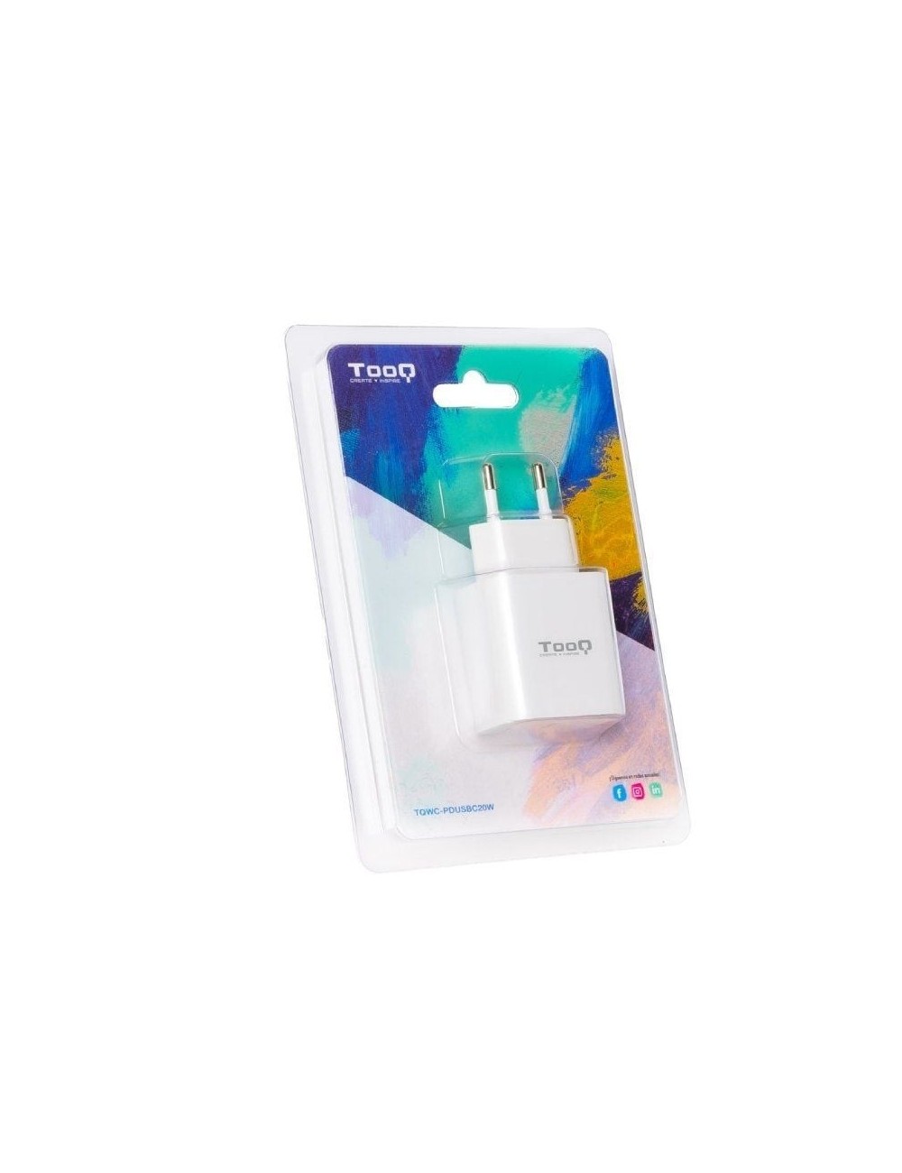 Cargador de Pared TooQ TQWC-PDUSBC20W/ 1xUSB Tipo-C/ 20W