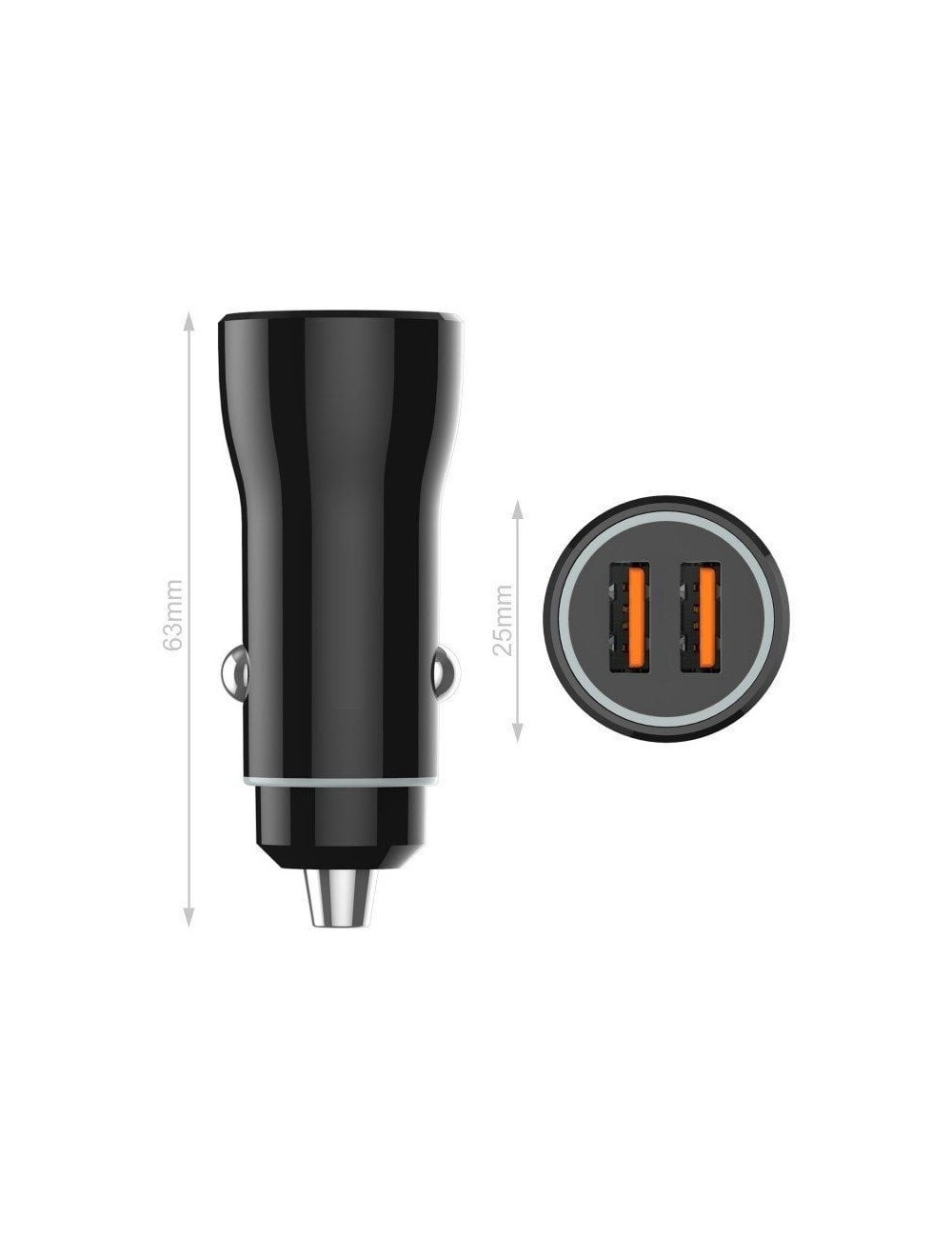 Cargador de Coche Tech One Tech TEC2802/ 2xUSB/ 12W
