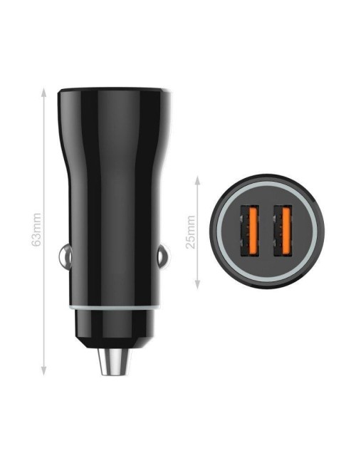 Cargador de Coche Tech One Tech TEC2802/ 2xUSB/ 12W