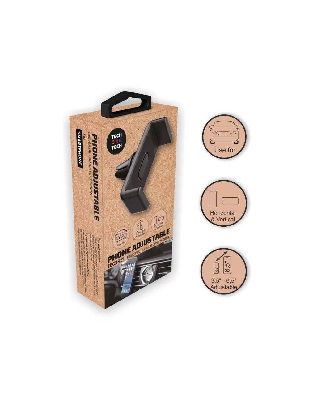 Soporte de Smartphone para Coche Tech One Tech TEC2821