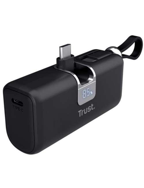 Powerbank 5000mAh Trust Pacto 26104/ 18W/ Negra