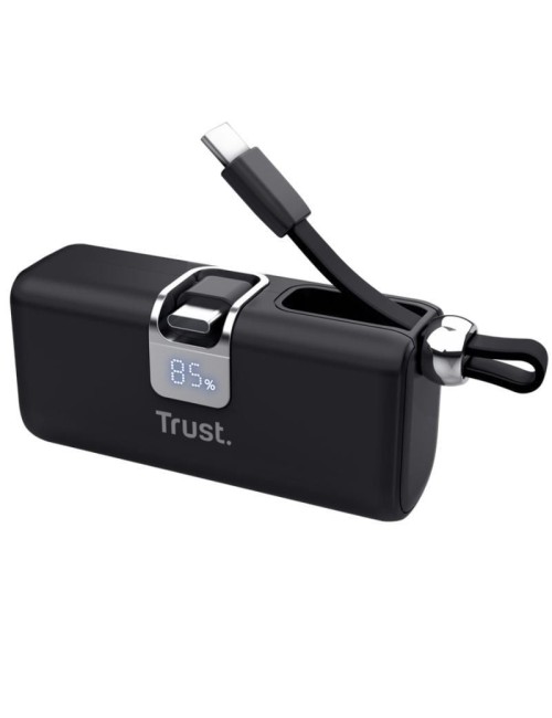 Powerbank 5000mAh Trust Pacto 26104/ 18W/ Negra
