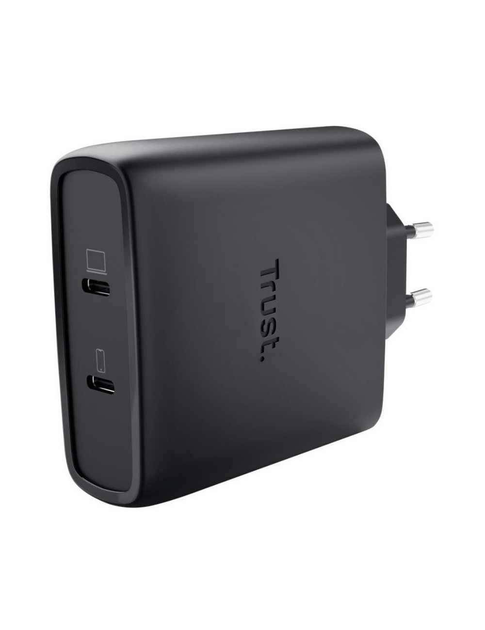 Cargador de Pared GaN Trust Maxo 100W/ 2xUSB Tipo-C/Incluye Cable USB Tipo-C/ 100W