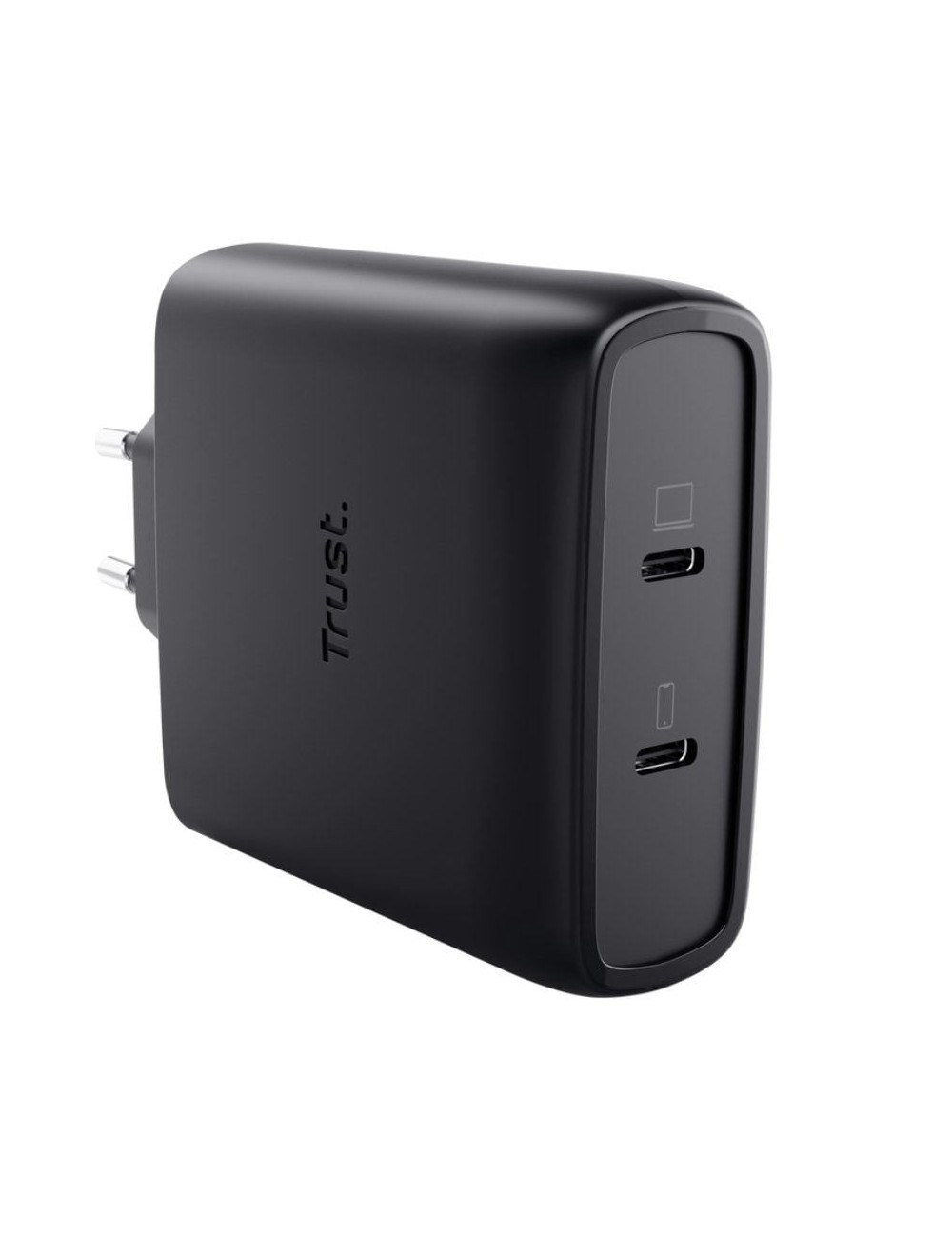 Cargador de Pared GaN Trust Maxo 100W/ 2xUSB Tipo-C/Incluye Cable USB Tipo-C/ 100W
