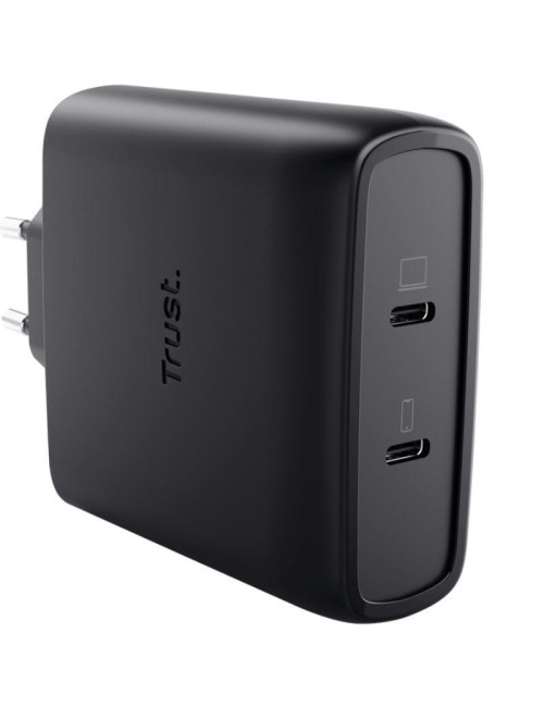 Cargador de Pared GaN Trust Maxo 100W/ 2xUSB Tipo-C/Incluye Cable USB Tipo-C/ 100W