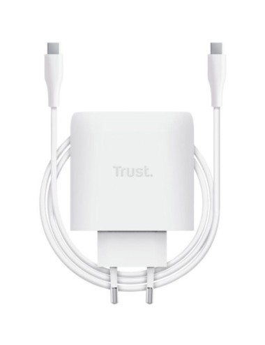 Cargador de Pared GaN Trust Maxo 65W/ 1xUSB Tipo-C/ Incluye Cable USB Tipo-C/ 65W