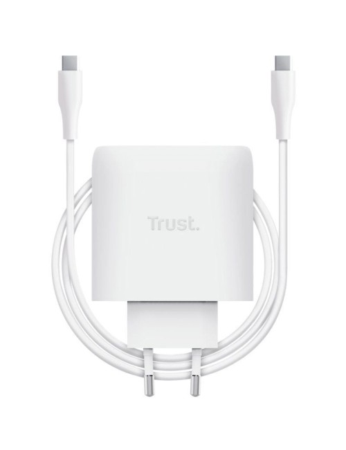 Cargador de Pared GaN Trust Maxo 65W/ 1xUSB Tipo-C/ Incluye Cable USB Tipo-C/ 65W