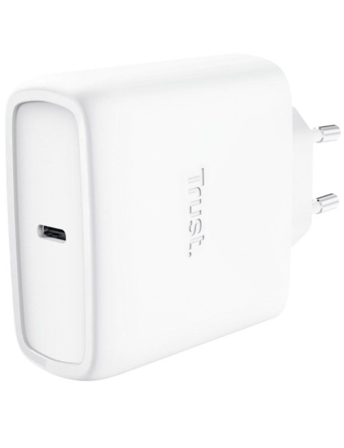 Cargador de Pared GaN Trust Maxo 65W/ 1xUSB Tipo-C/ Incluye Cable USB Tipo-C/ 65W