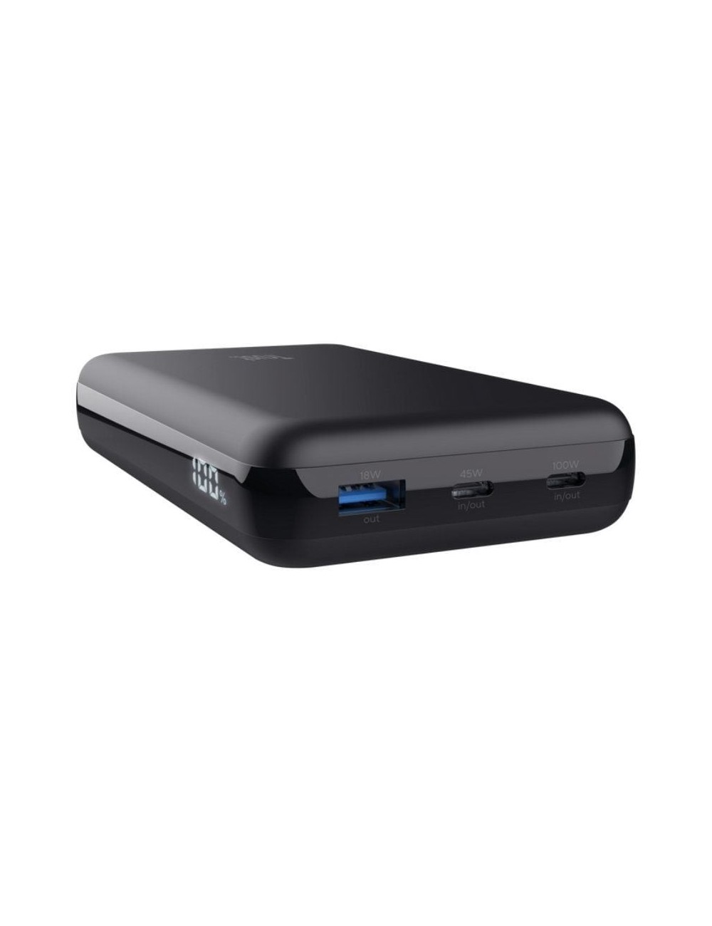 Batería Externa/Powerbank Trust Laro 20000mAh/ 100W/ Negra/ Compatible con Portátiles