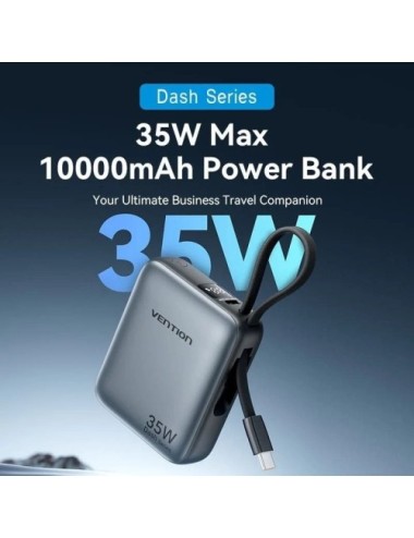 Powerbank 10000mAh Vention FHEN0/ 35W/ Beige/ Incluye Cable USB Tipo-C
