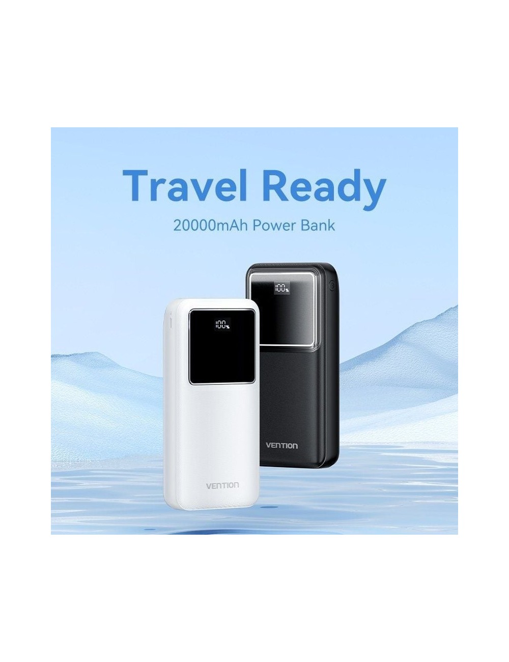 Powerbank 20000mAh Vention FHLB0/ 22.5W/ Negra