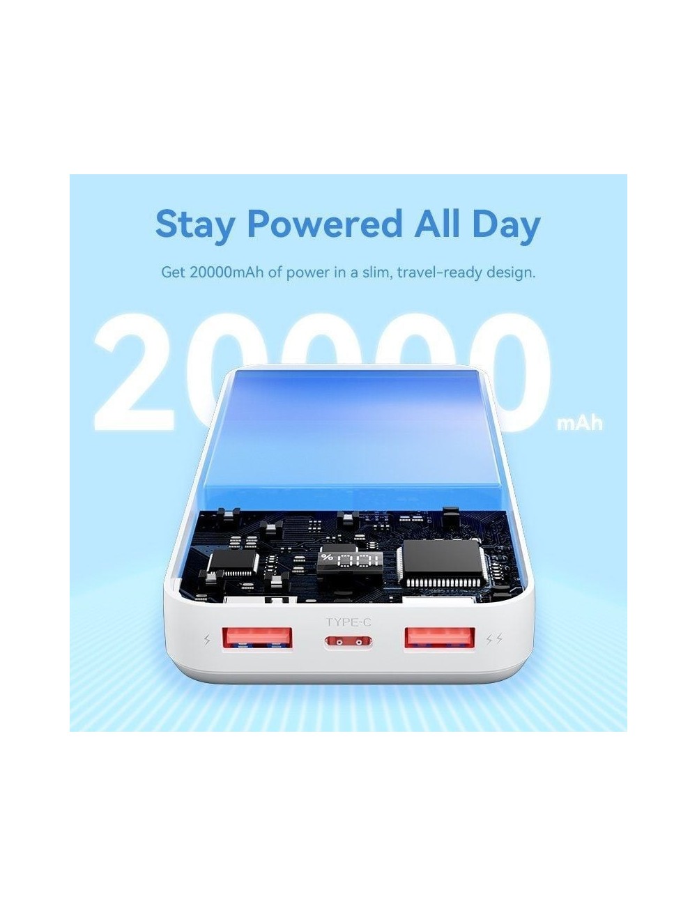 Powerbank 20000mAh Vention FHLW0/ 22.5W/ Blanca