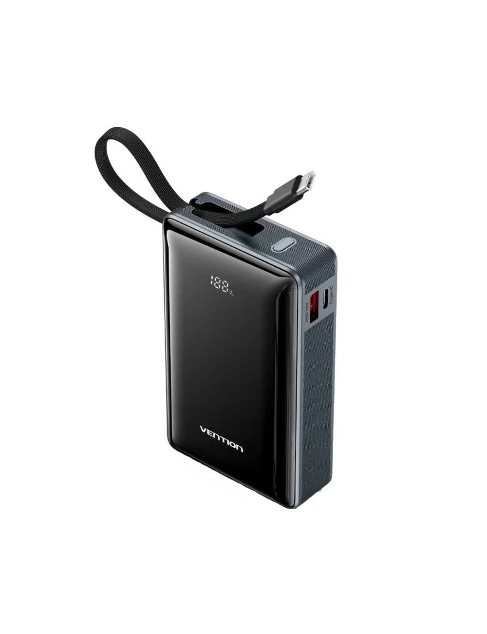 Powerbank 20000mAh Vention FKDM0/ 65W/ Gris/ Incluye Cable USB Tipo-C