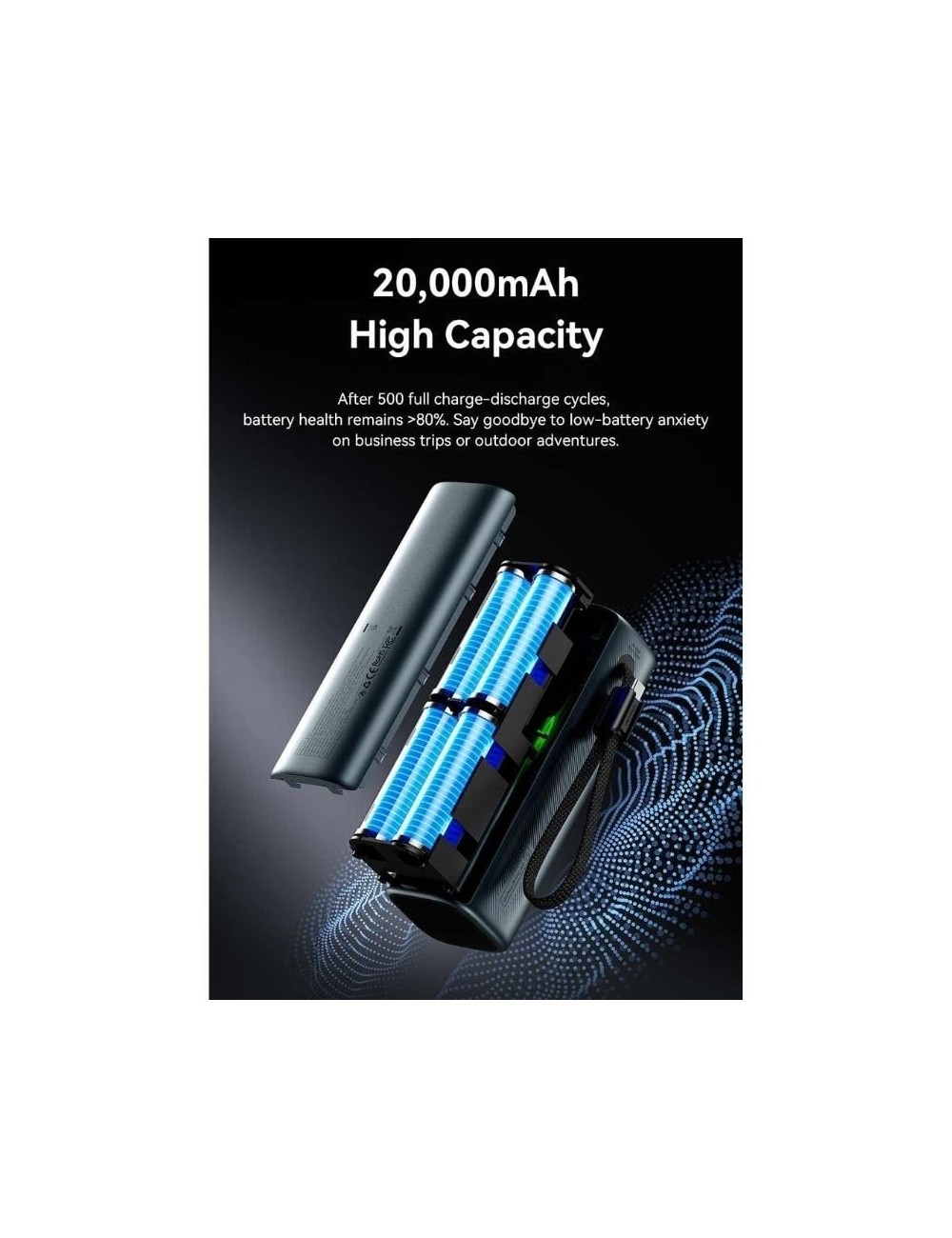 Powerbank 20000mAh Vention FKFH0/ 165W/ Gris/ Incluye Cable USB Tipo-C