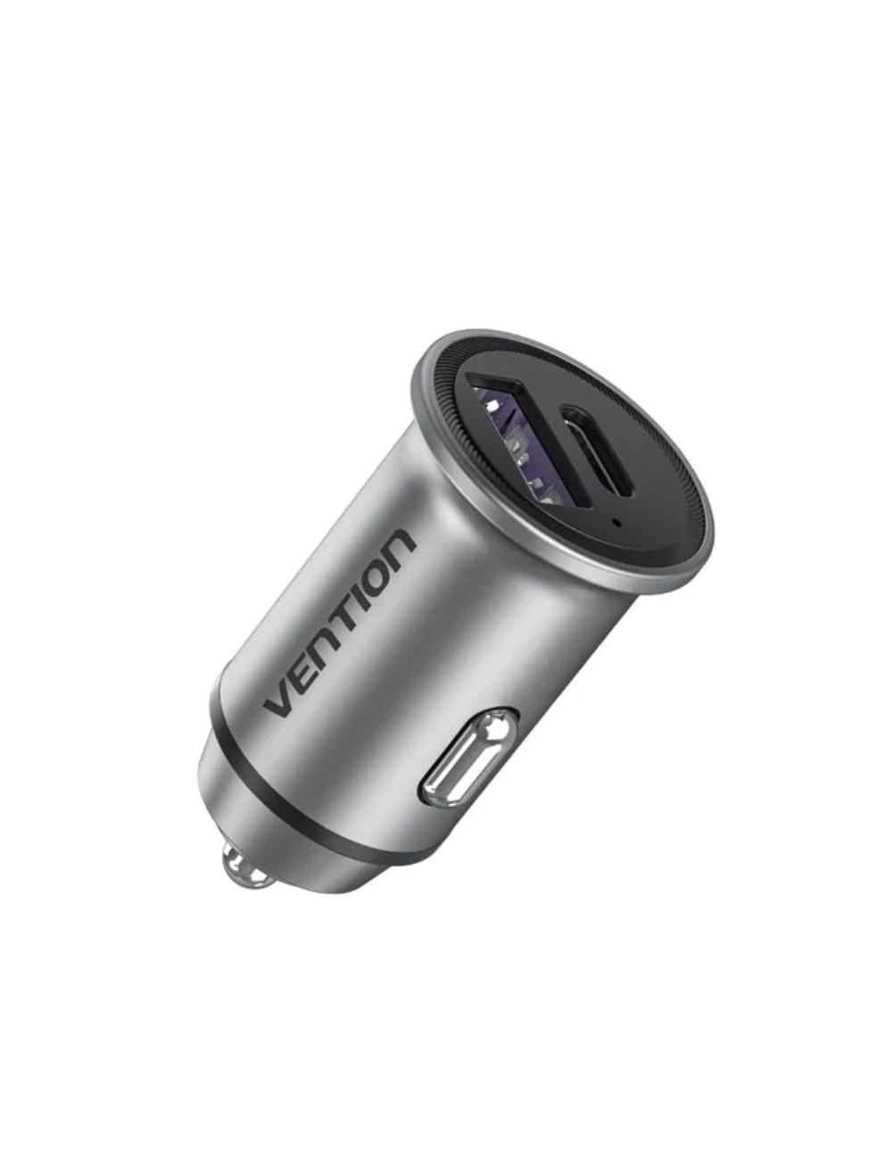 Cargador de Coche Vention FFFH0/ 1xUSB-Tipo C/ 1xUSB/ 30W
