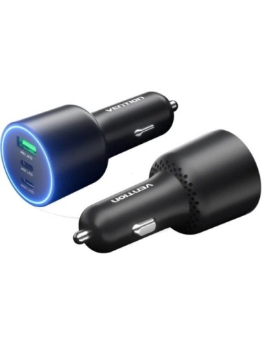 Cargador de Coche Vention FFQB0/ 2xUSB-Tipo C/ 1xUSB/ 100W