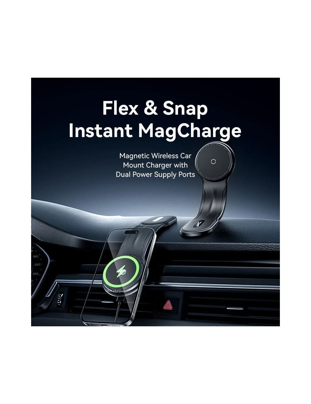 Cargador de Coche Inalámbrico Vention KSJB0/ 15W