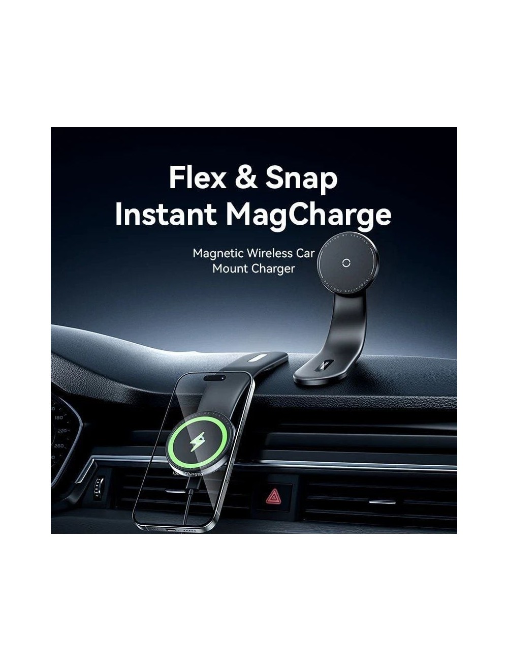 Cargador de Coche Inalámbrico Vention KSKB0/ 15W