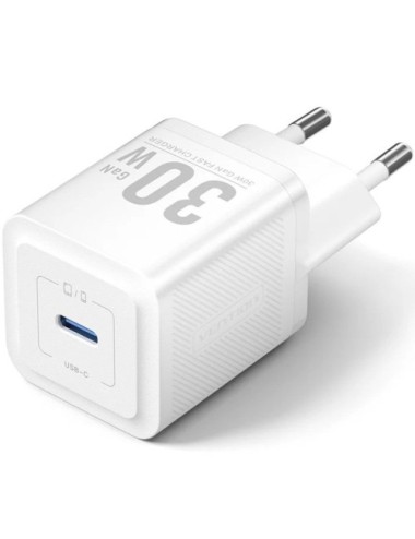 Cargador de Pared GaN Vention FEZW0-EU/ 1xUSB Tipo-C/ 30W