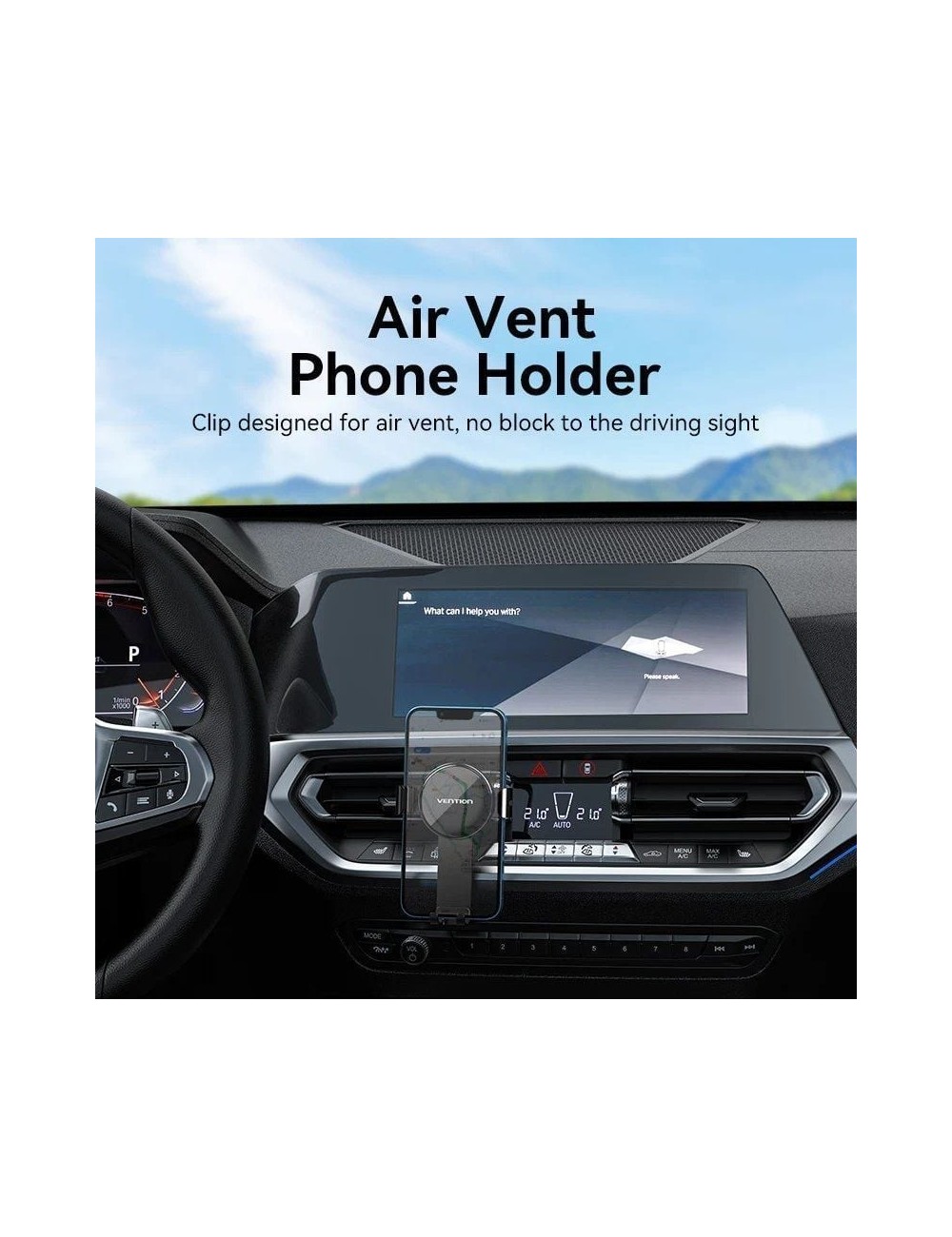 Soporte de Smartphone para Coche Vention KCSB0/ Negro