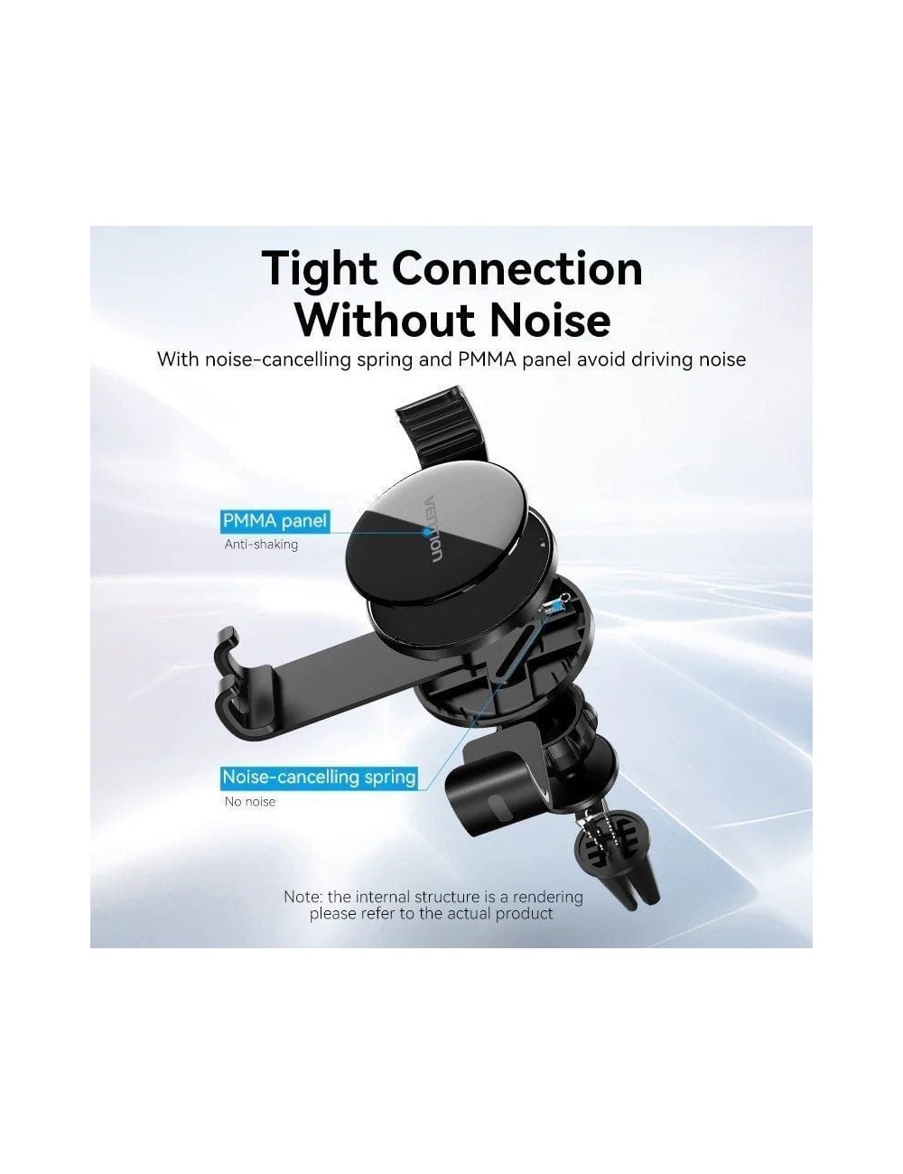 Soporte de Smartphone para Coche Vention KCSB0/ Negro