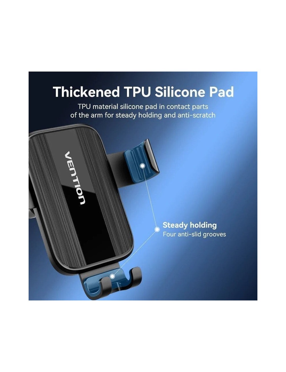 Soporte de Smartphone para Coche Vention KCTB0/ Negro