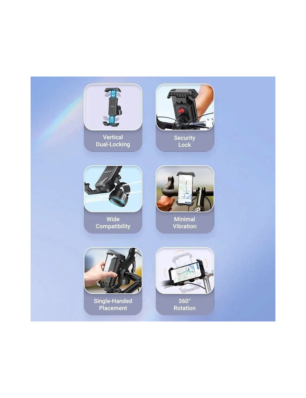 Soporte de Smartphone para Bici Vention KSFB0/ Negro