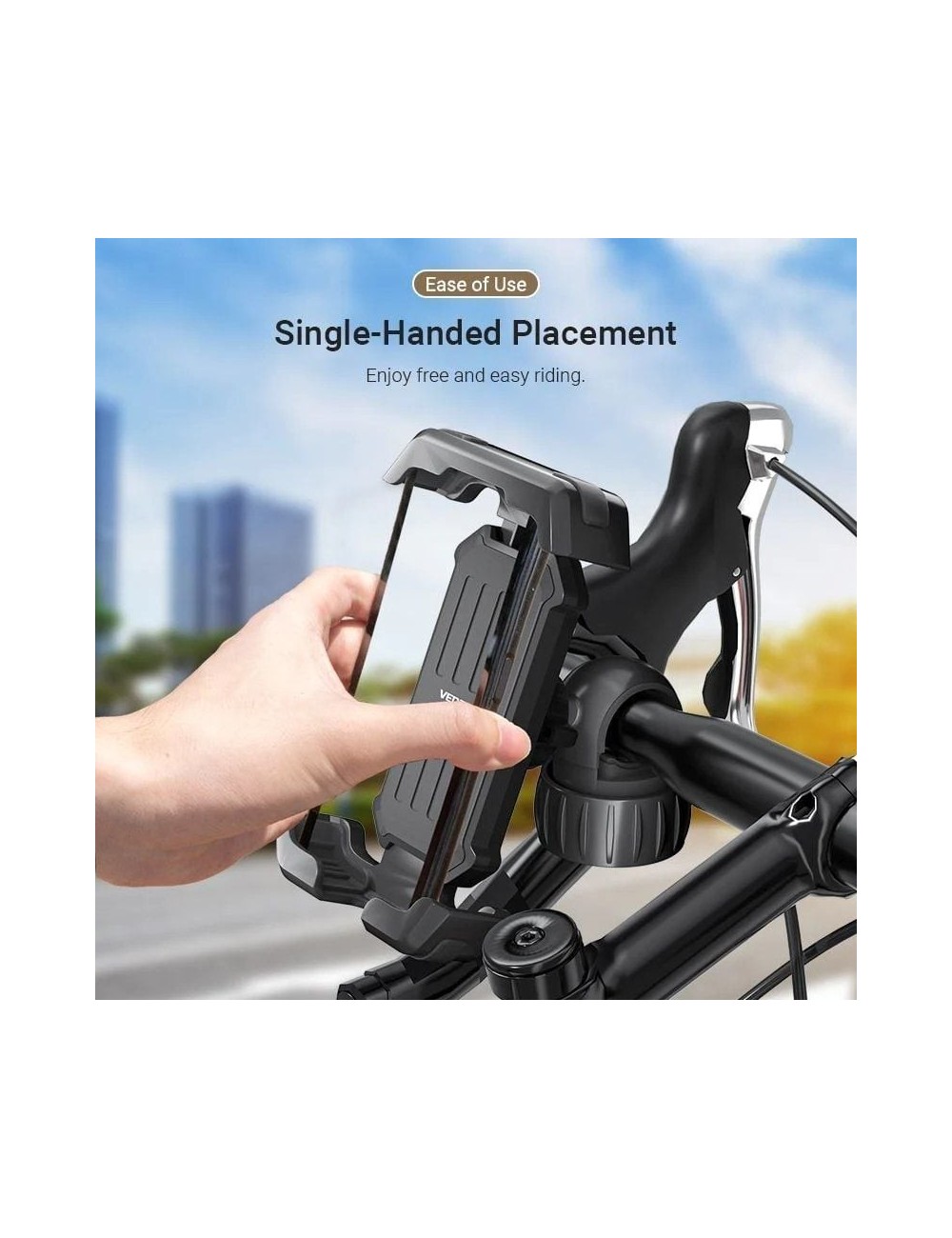 Soporte de Smartphone para Bici Vention KSFB0/ Negro
