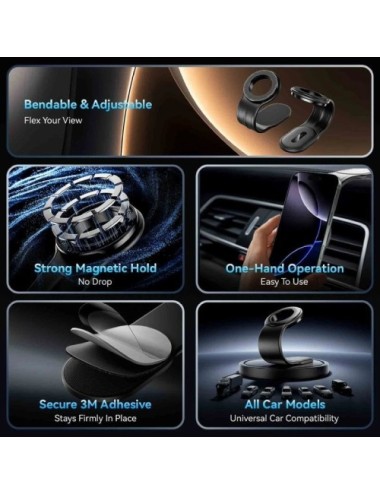 Soporte de Smartphone para Coche Vention KSIB0/ Negro