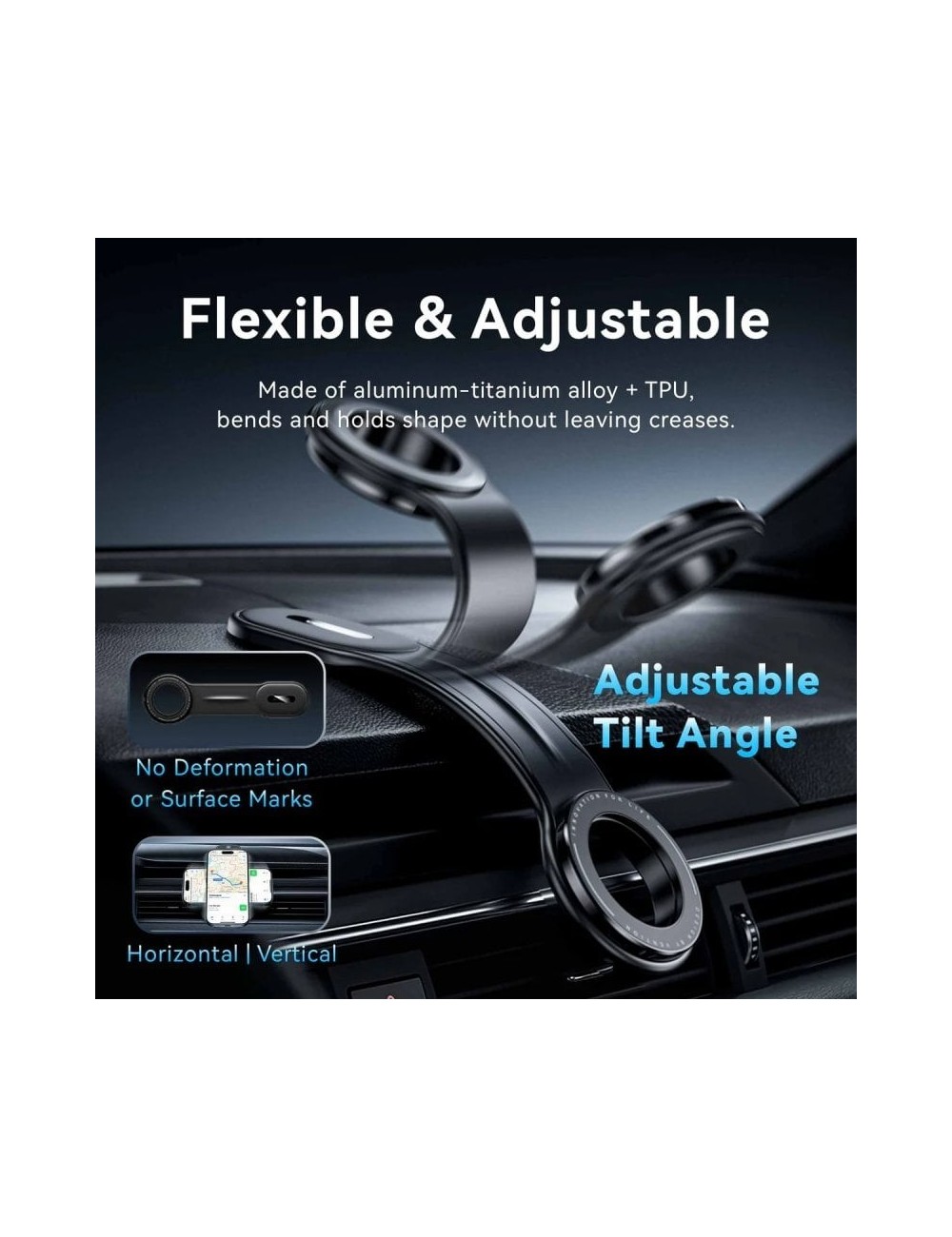 Soporte de Smartphone para Coche Vention KSIB0/ Negro