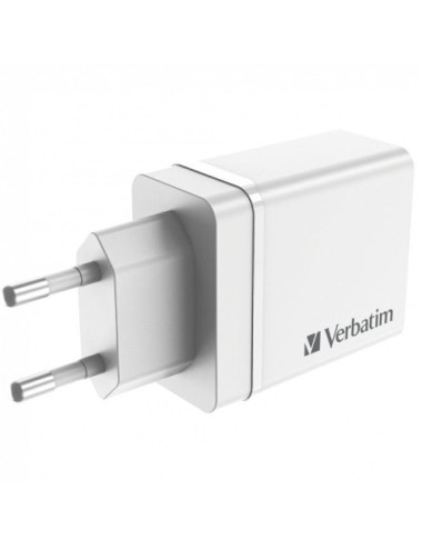 Cargador de Pared GaN Verbatim CHR-30EU2/ 1xUSB Tipo-C/ 3xUSB/ 30W