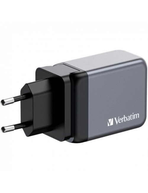 Cargador de Pared Universal GaN para Viaje Verbatim GNC-65/ 2xUSB Tipo-C/ 1xUSB/ 65W