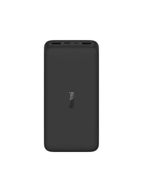 BATERIA EXTERNA XIAOMI REDMI 18W FAST CHARGE NEGRE - 20000MAH ENTRADA MICRO USB / USB TIPO-C 2*USB-A