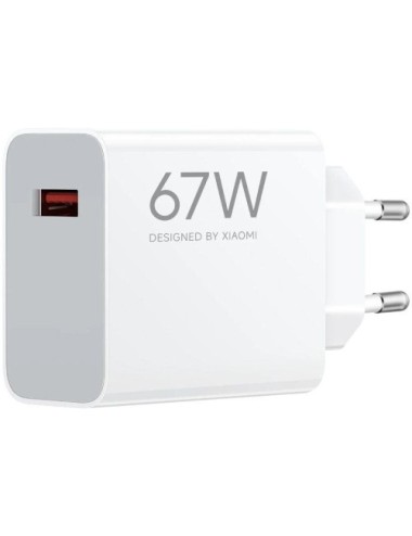 Cargador de Pared Xiaomi 67W HyperCharge (Type-A)/ 1xUSB/ 67W