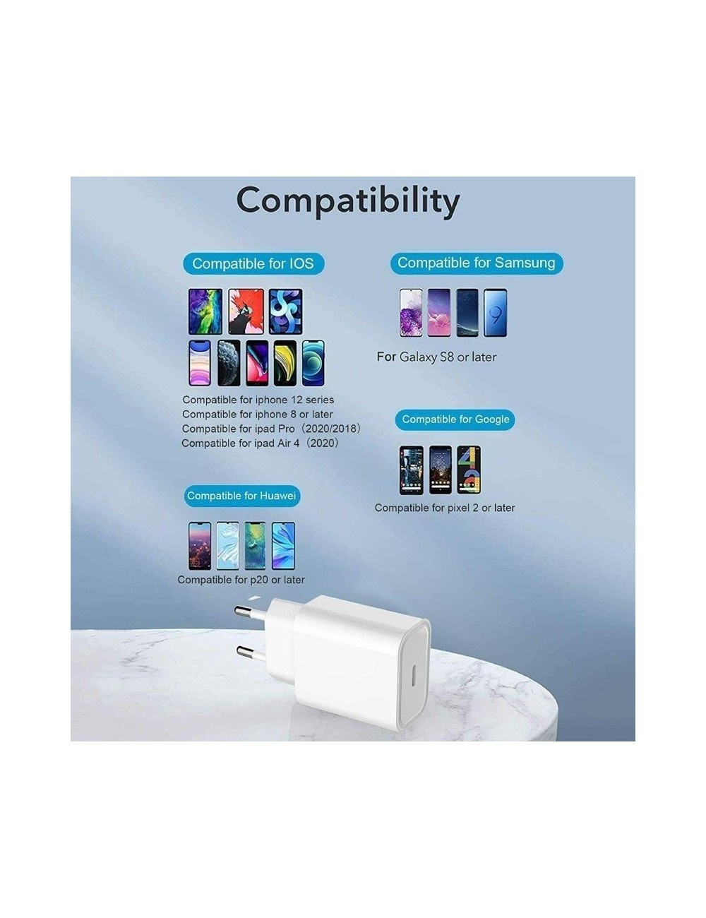 Cargador de Pared Xiaomi Mi 20W Charger (Type-C)/ 1xUSB Tipo-C/ 20W