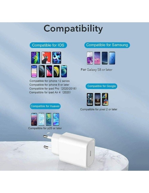 Cargador de Pared Xiaomi Mi 20W Charger (Type-C)/ 1xUSB Tipo-C/ 20W