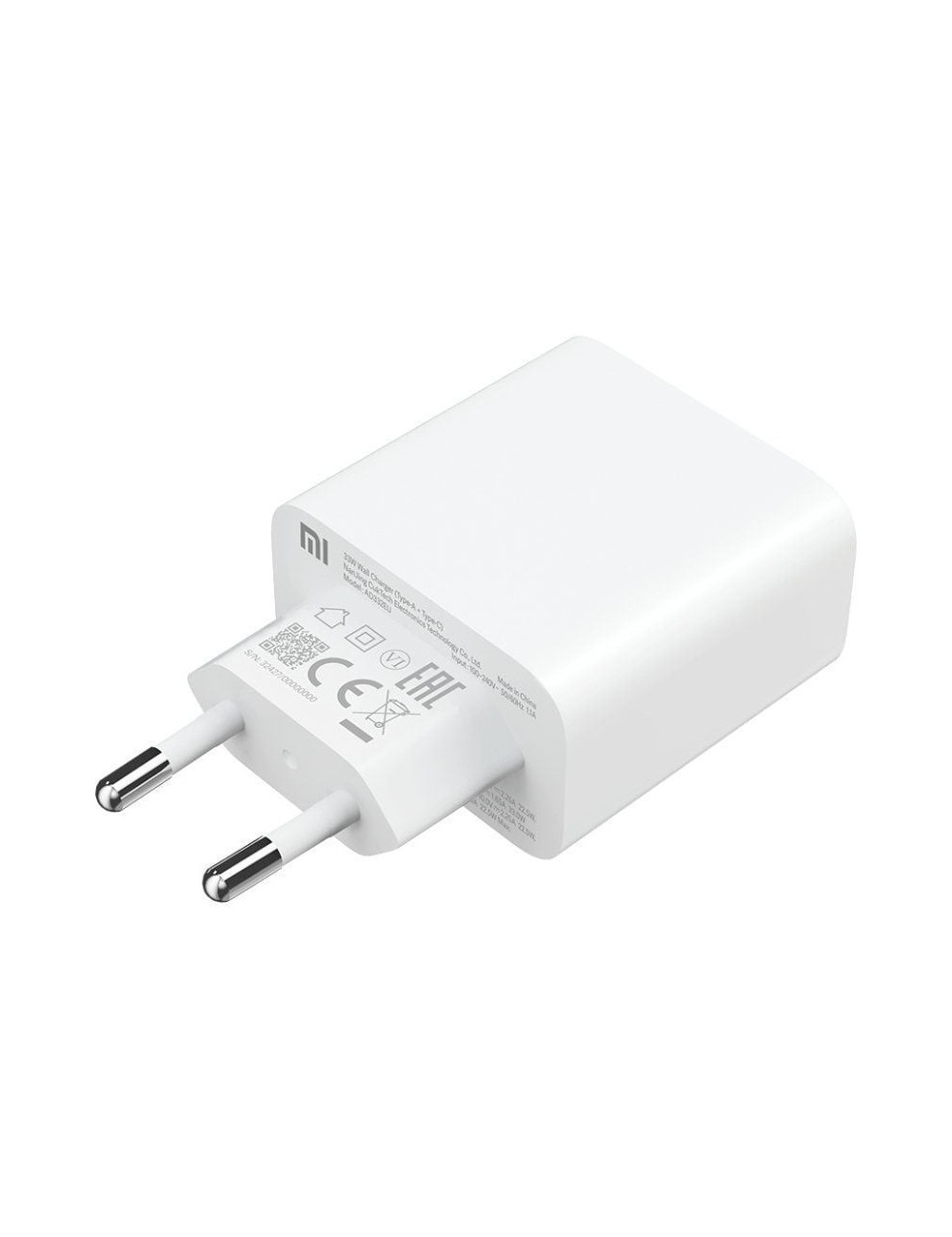 Cargador de Pared Xiaomi Mi 33W Wall Charger/ 1xUSB Tipo-C/ 1xUSB/ 33W