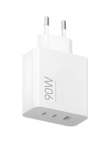 Cargador de Pared GaN Xiaomi 90W HyperCharge Power Adapter 2xUSB Tipo-C/ 1xUSB/ 90W