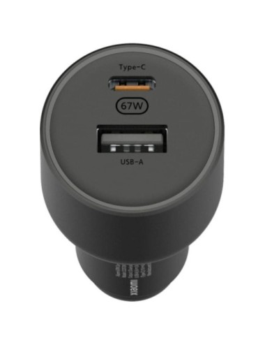 Cargador de Coche Xiaomi 67W USB-A Tipo-C/ 1xUSB-A/ 1xUSB Tipo-C/ 67W