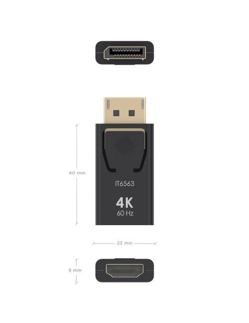 Adaptador HDMI 4K Aisens A125-0908/ DisplayPort Macho - HDMI Hembra