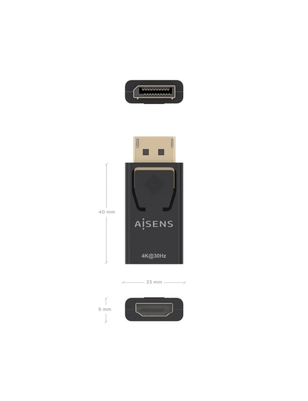 Conversor Aisens A125-0949/ DisplayPort Macho - HDMI Hembra/ Negro