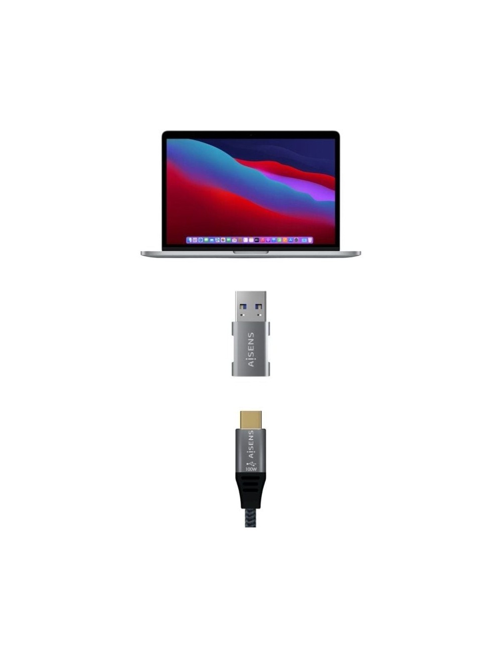 Adaptador USB 3.2 GEN2 Aisens A108-0655/ USB Tipo-C Hembra - USB Macho