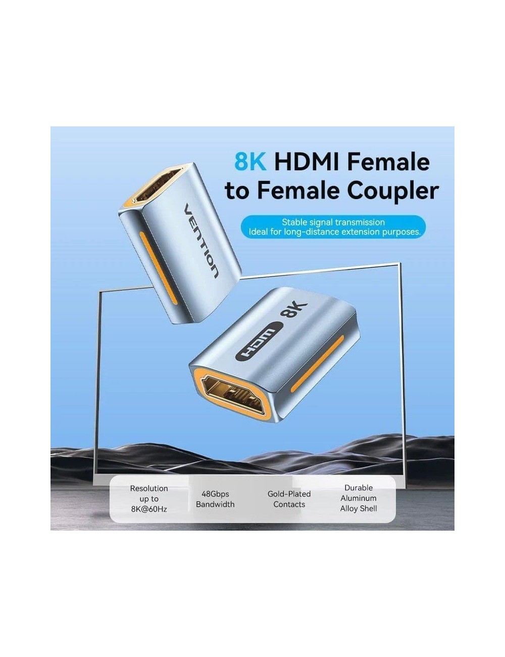 Adaptador HDMI 8K Vention AIUH0/ HDMI Hembra - HDMI Hembra